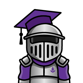 Duke wearing a graduation cap